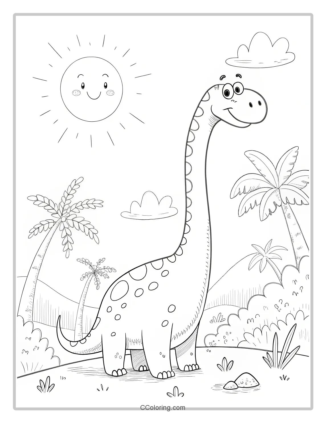 Brachiosaurus stretching towards the sun   2