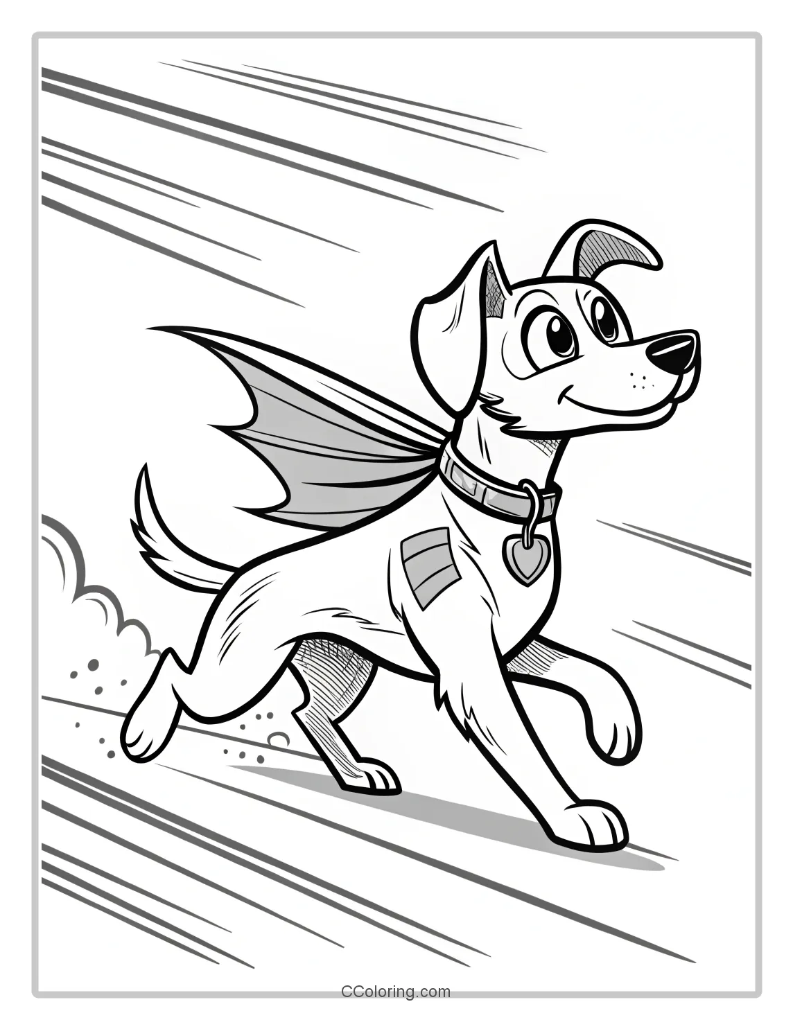 Puppies coloring pages High Contrast with Speed Effects