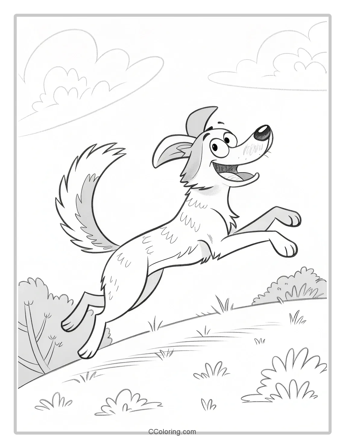 Puppies coloring pages with Dynamic Movement