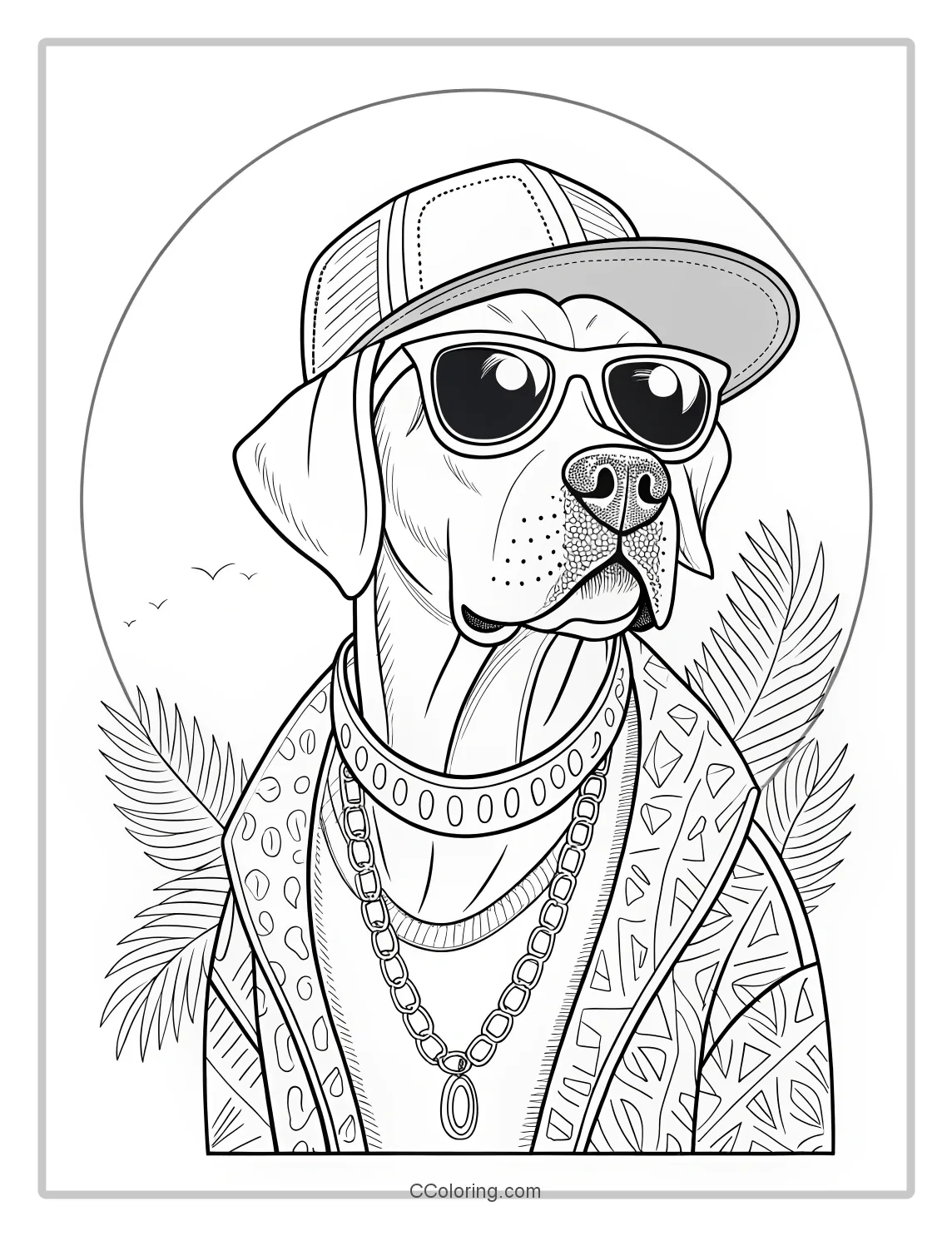 Puppies coloring pages with Modern Fashion