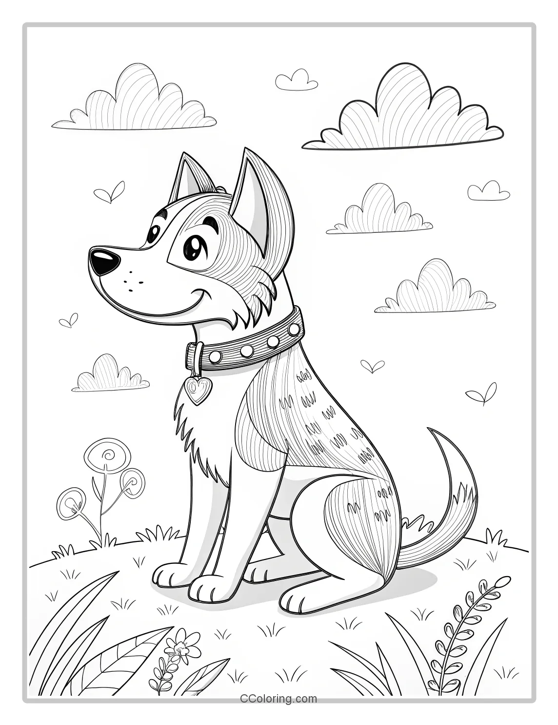 Puppies coloring pages