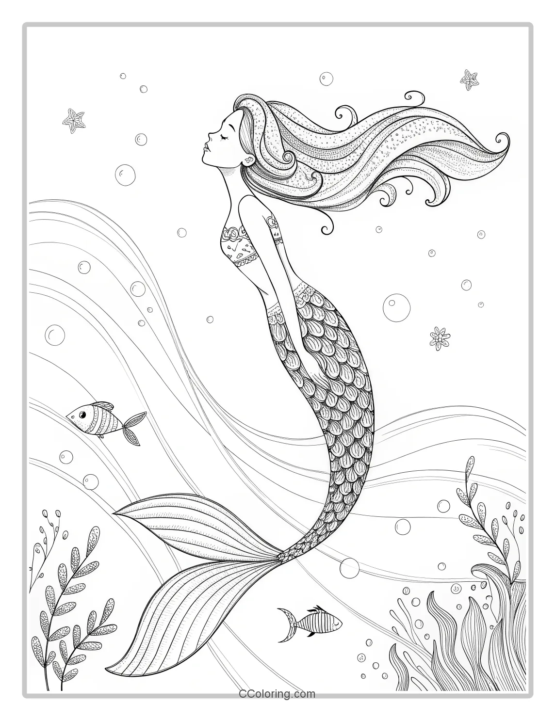 Mermaid Coloring Pages and Ocean Currents
