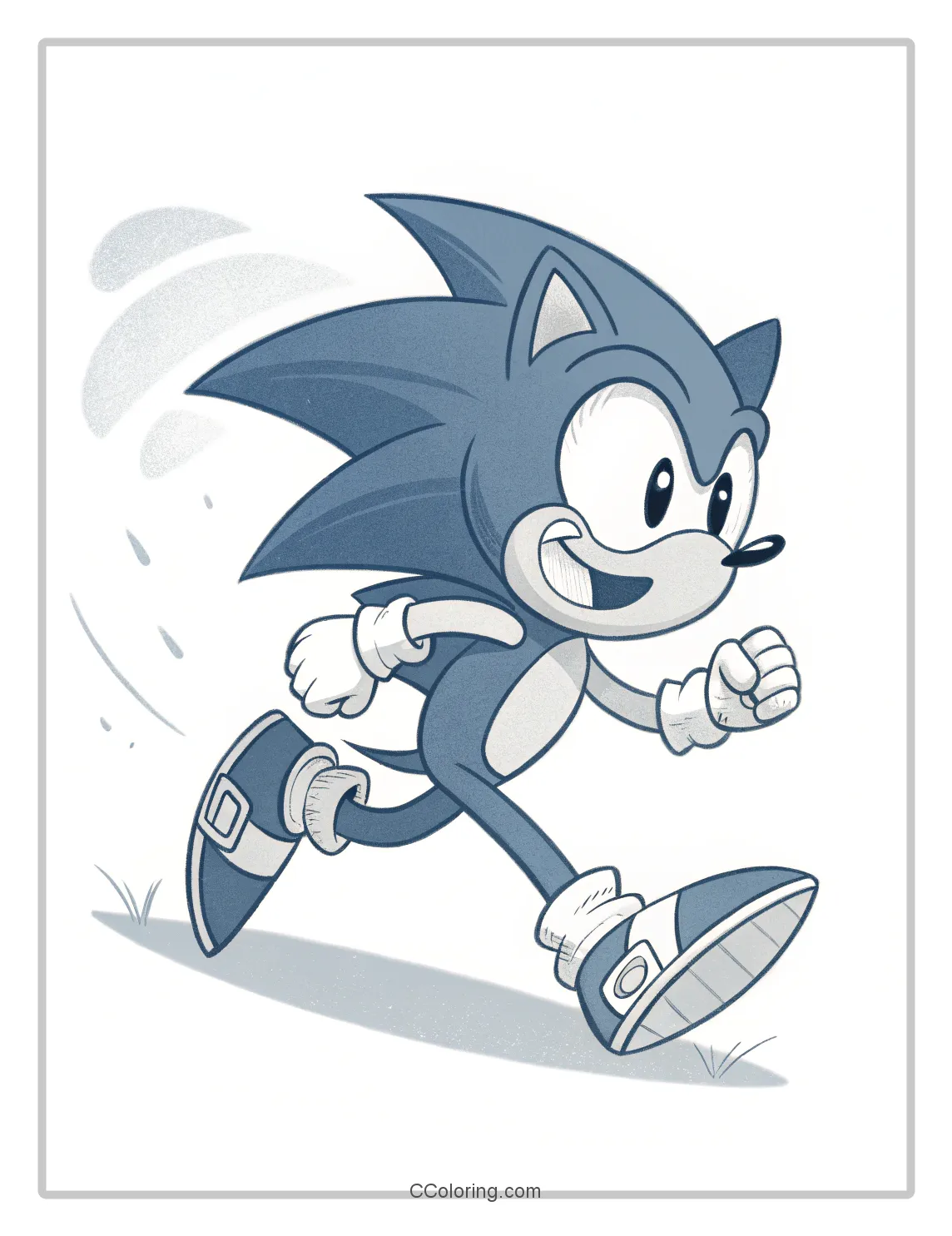 Monochrome Sonic Pages Simple  Energetic Movement with Classic Design