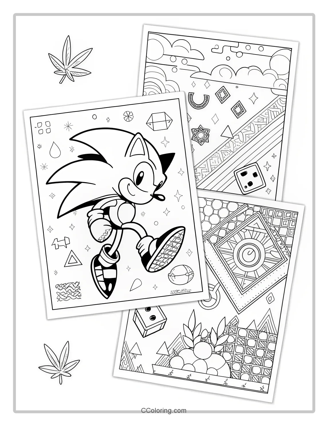 Super Sonic Coloring Pages High Contrast with 90s Inspired Themes