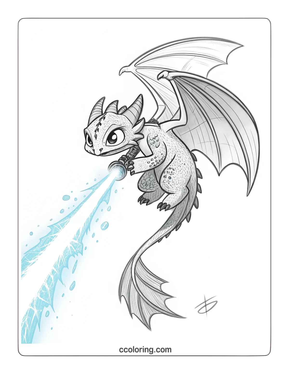 Toothless demonstrating his plasma blast ability
