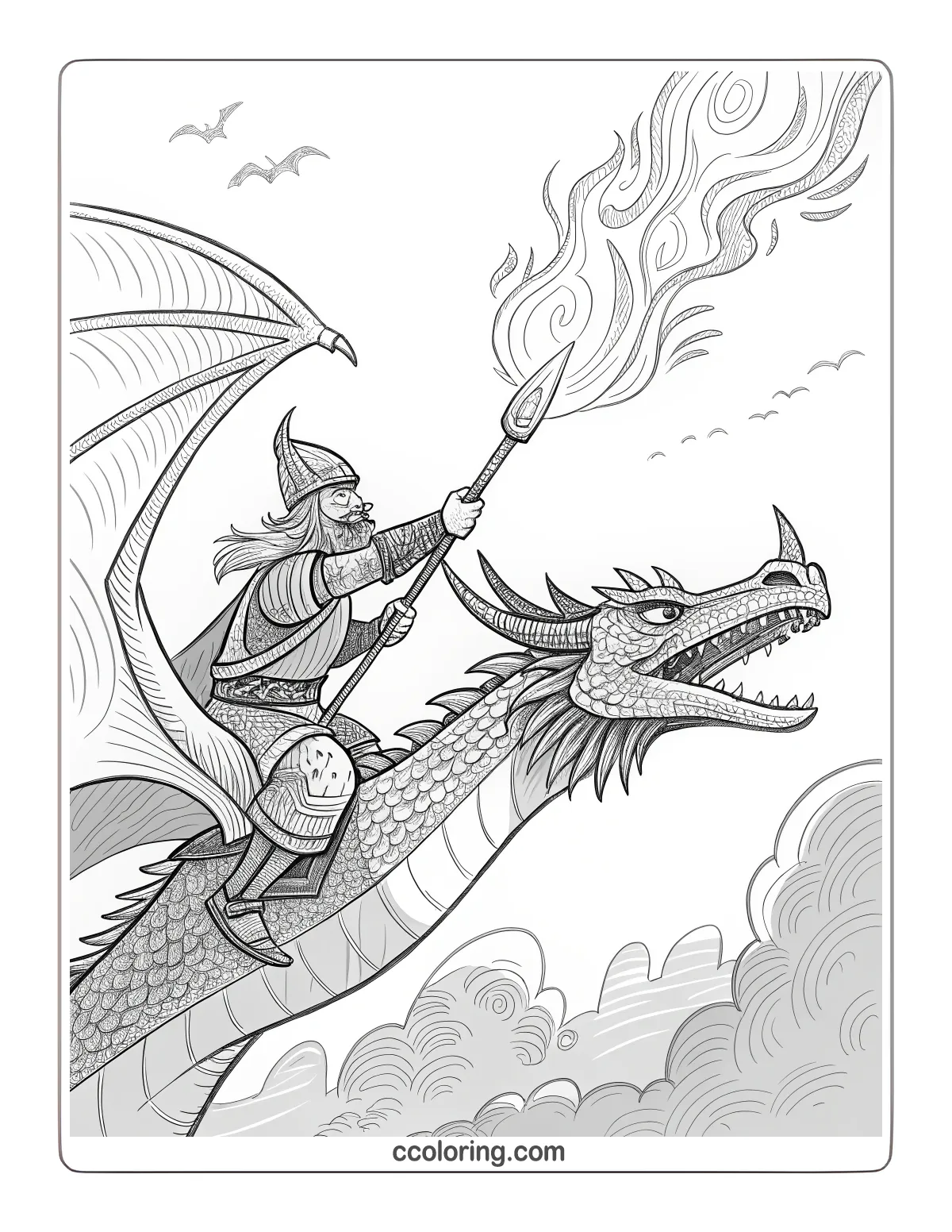 Viking and a Zippleback dragon