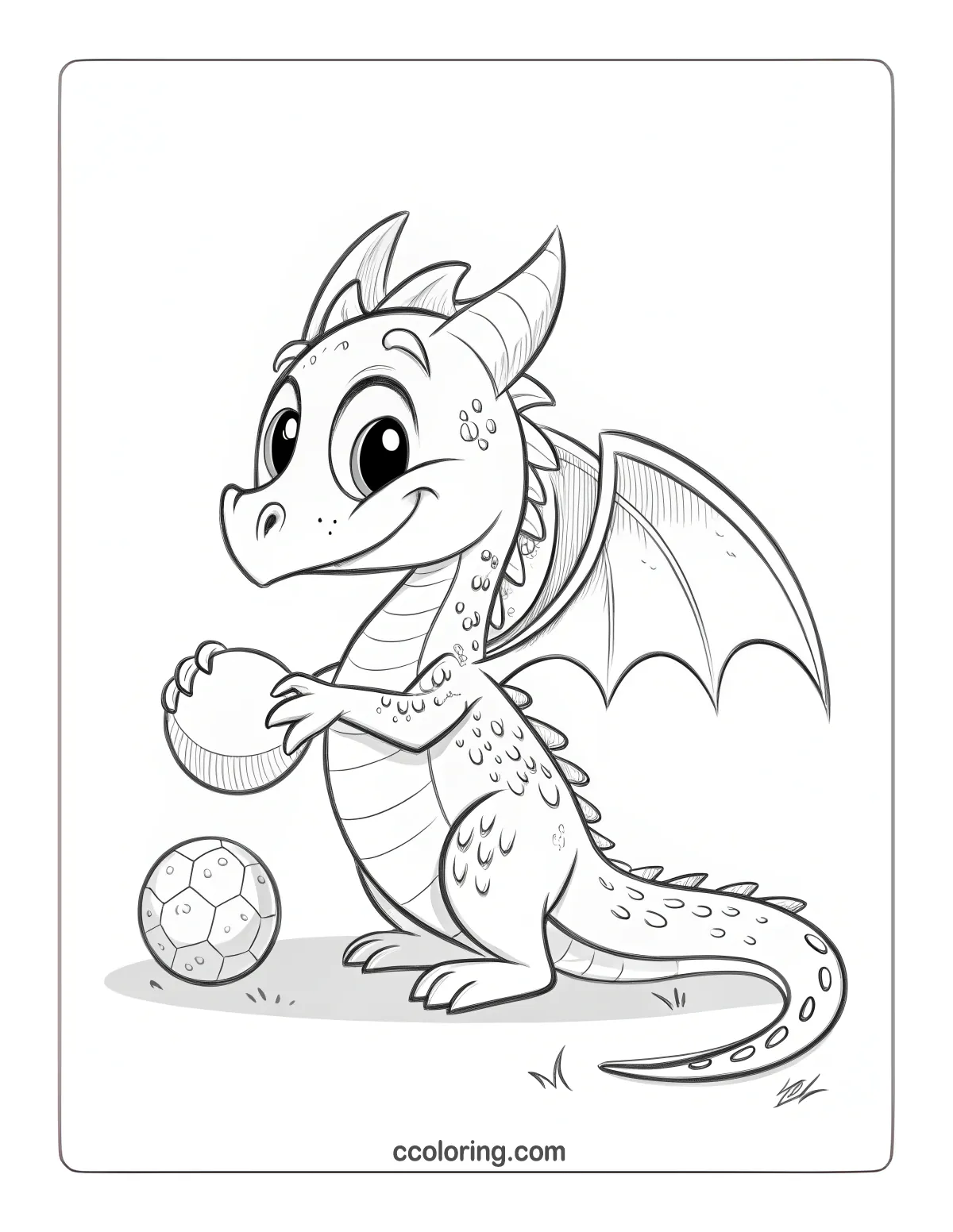 baby Stormfly dragon playing with a small ball
