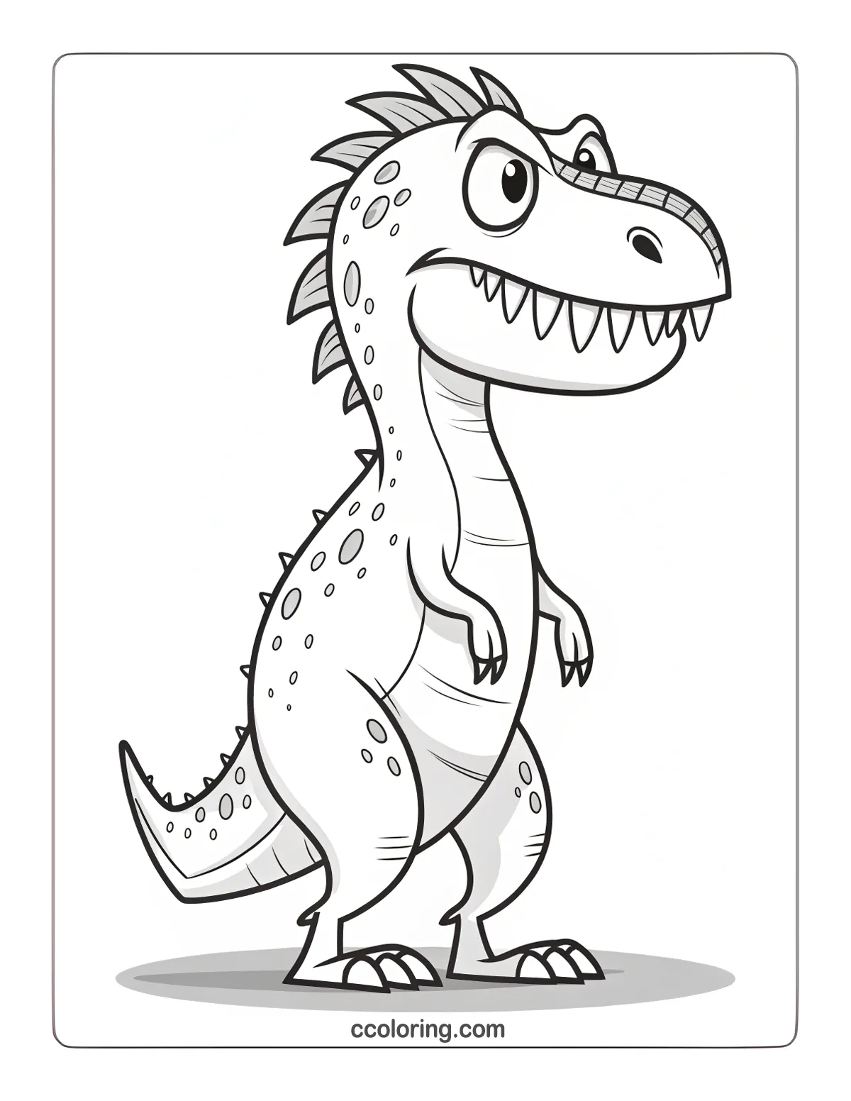 dragon coloring pages Allosaurus image 1200x1552