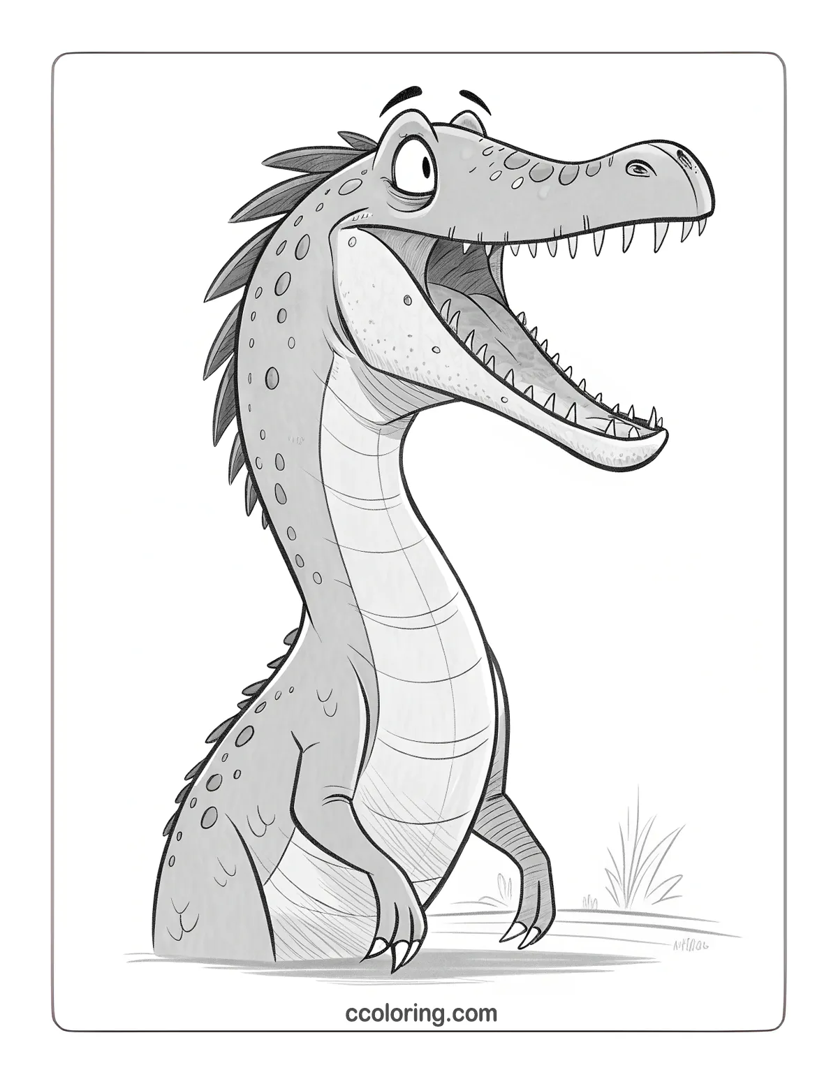 dragon coloring page Baryonyx