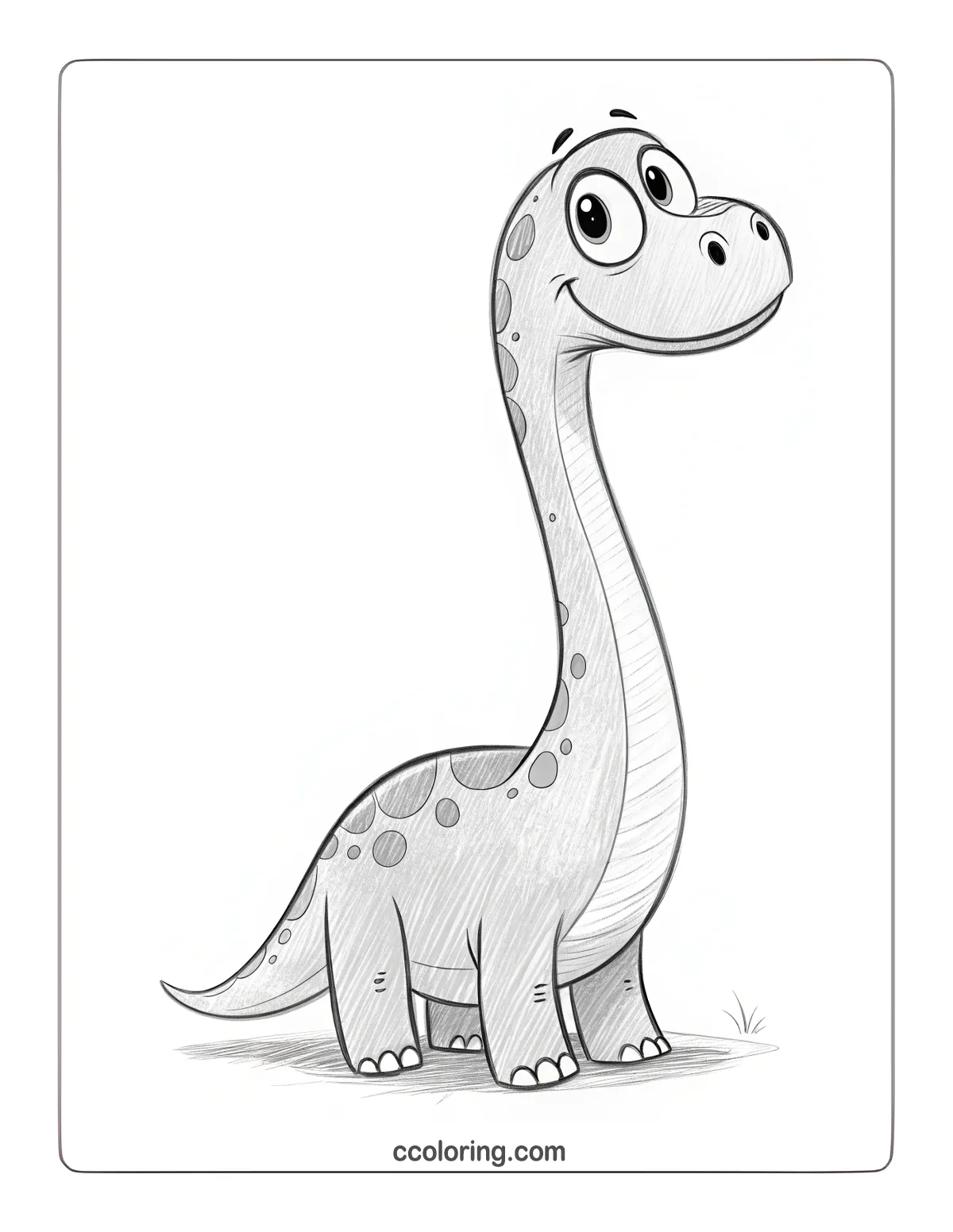 dragon coloring pages Brachiosaurus image 1200x1552