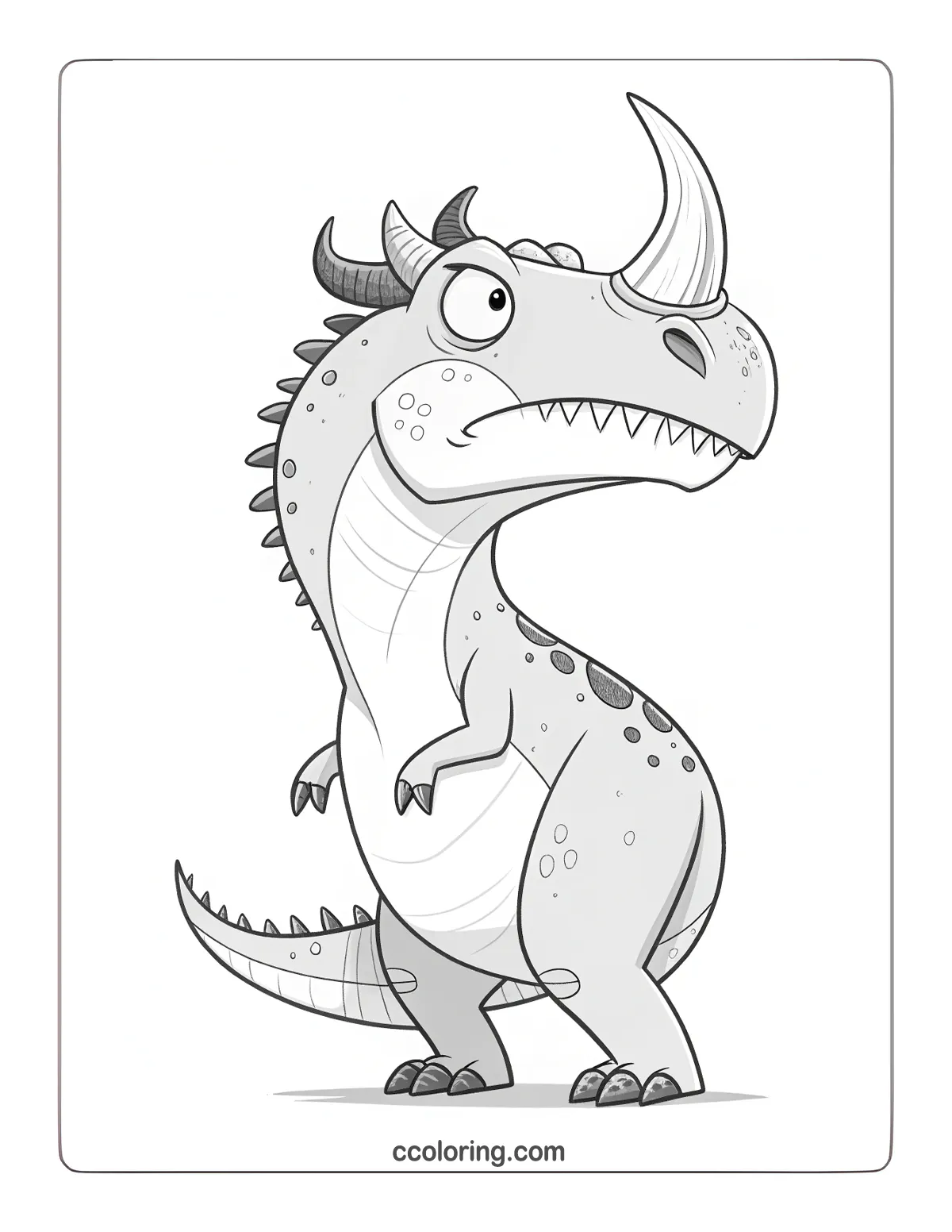 dragon coloring page Ceratosaurus