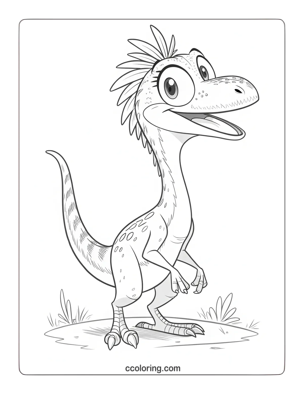 dragon coloring page Compsognathus
