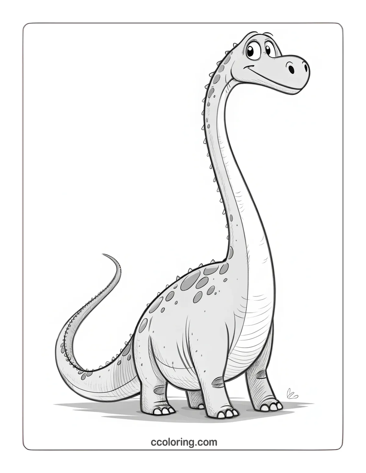 dragon coloring pages Diplodocus image 1200x1552