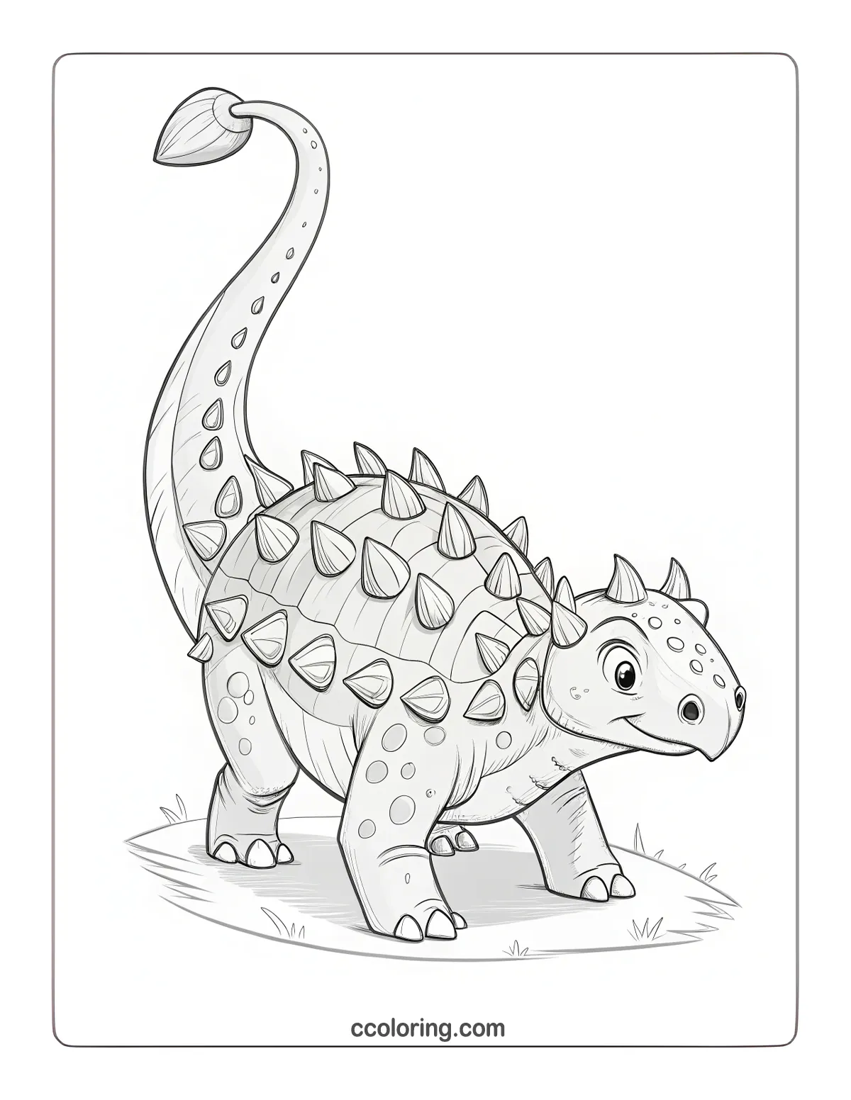 dragon coloring page Euoplocephalus