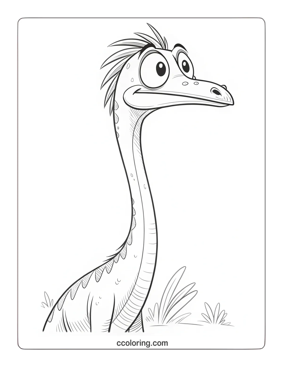 dragon coloring page Gallimimus