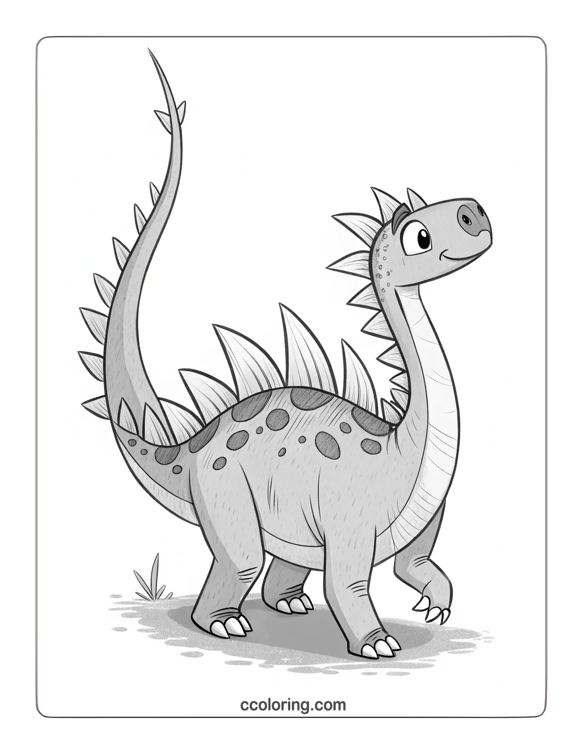 dragon coloring page Kentrosaurus
