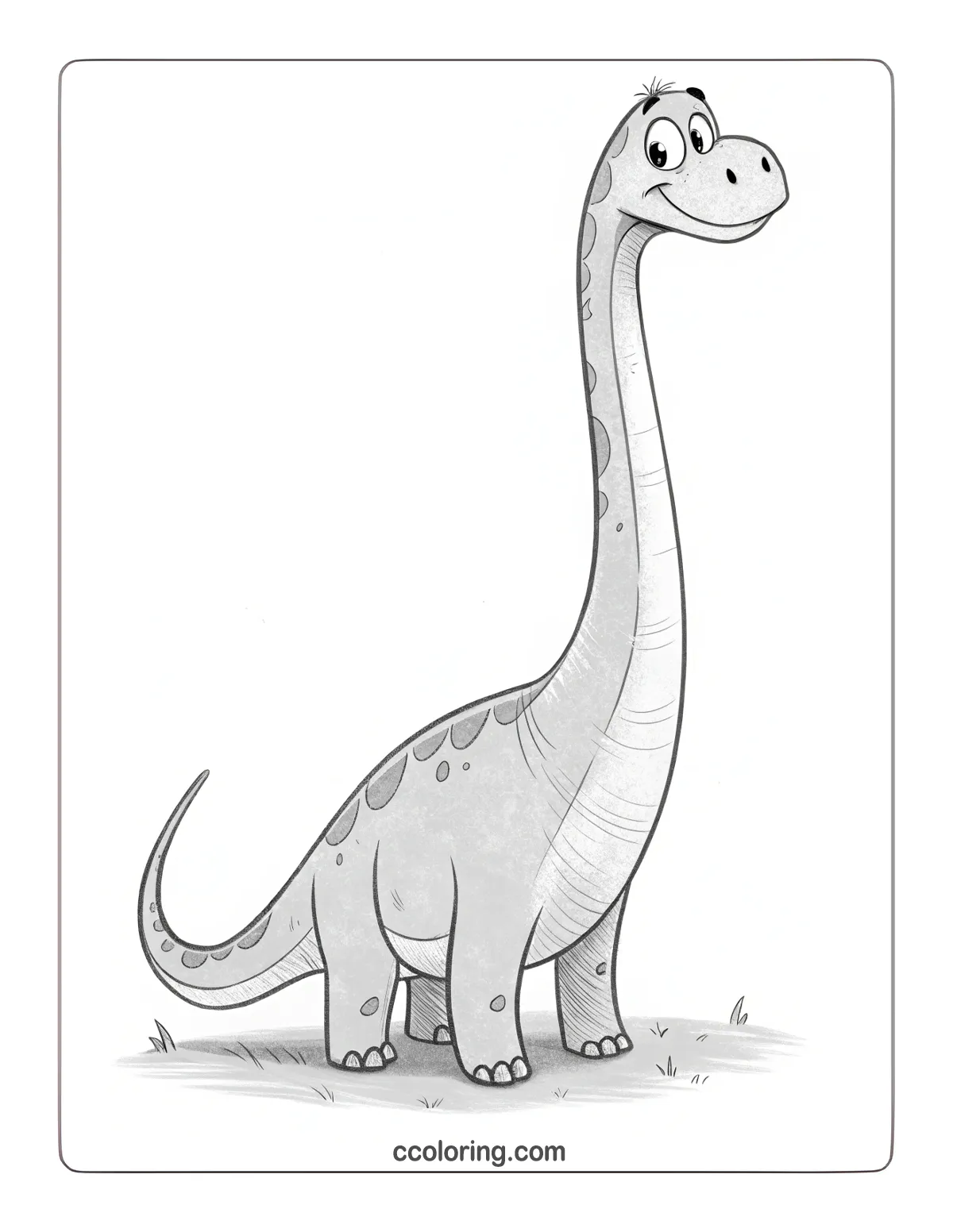 dragon coloring pages Mamenchisaurus image 1200x1552
