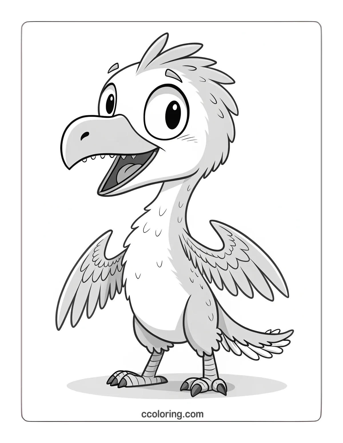 dragon coloring page Microraptor