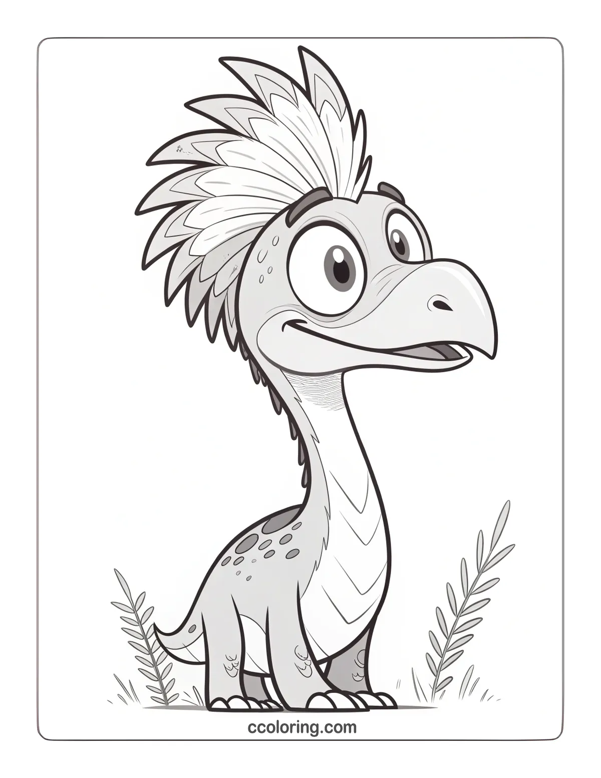dragon coloring page Oviraptor