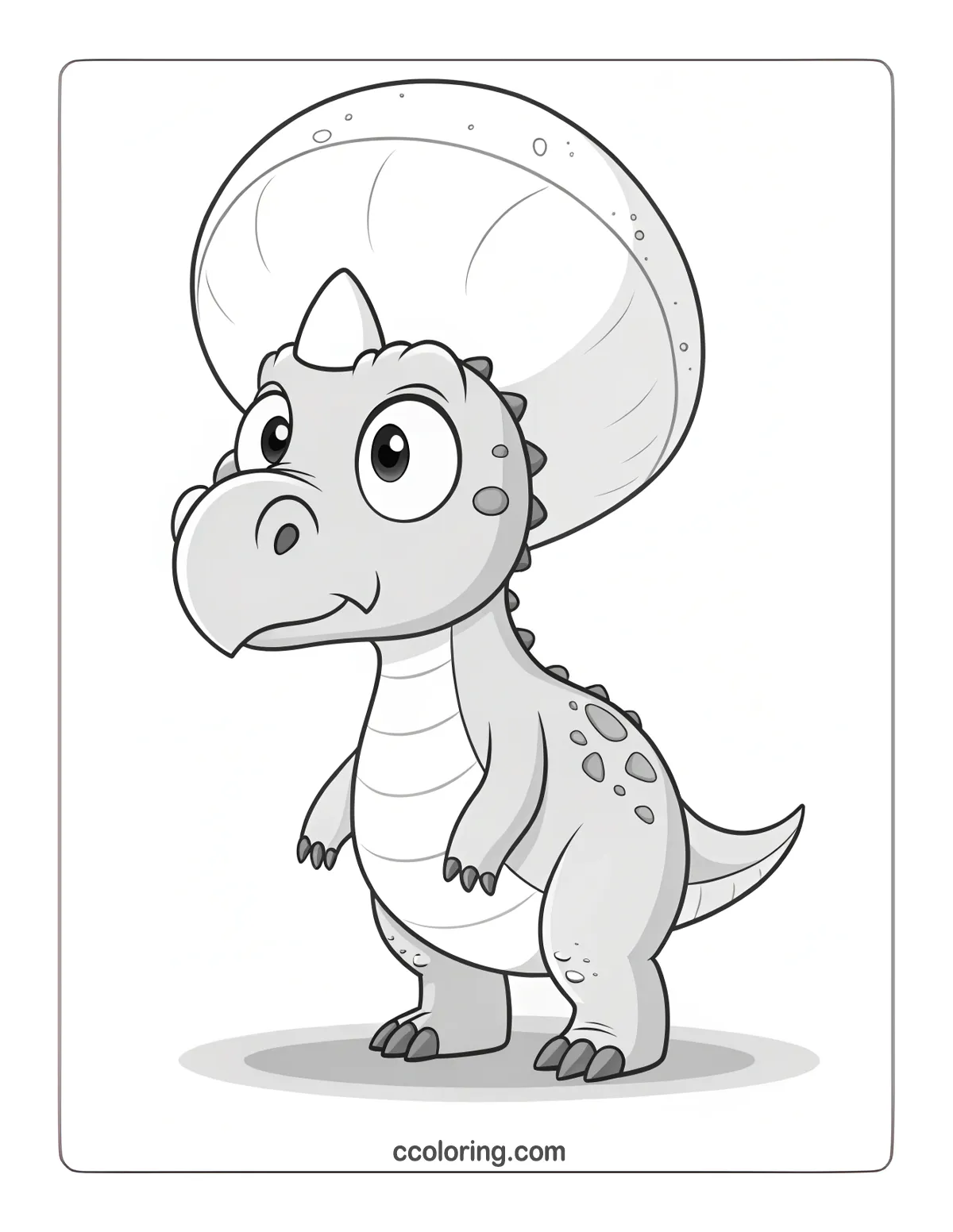 dragon coloring page Pachycephalosaurus