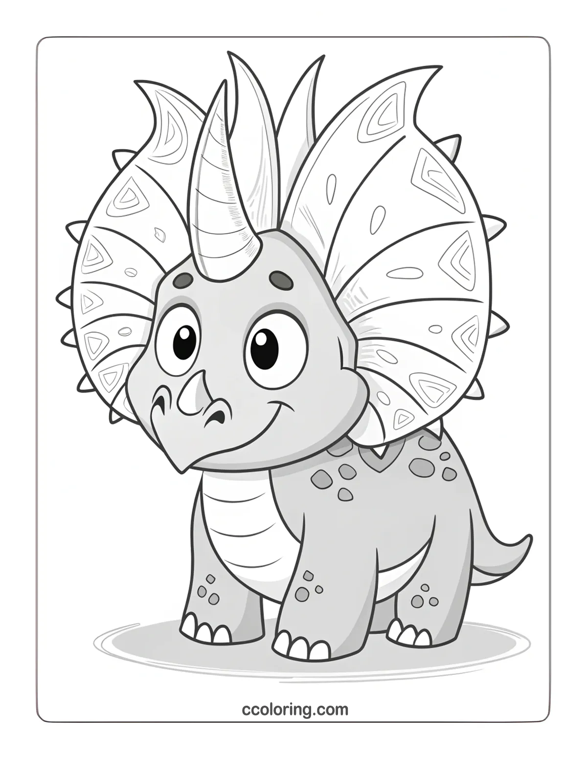 dragon coloring page Styracosaurus
