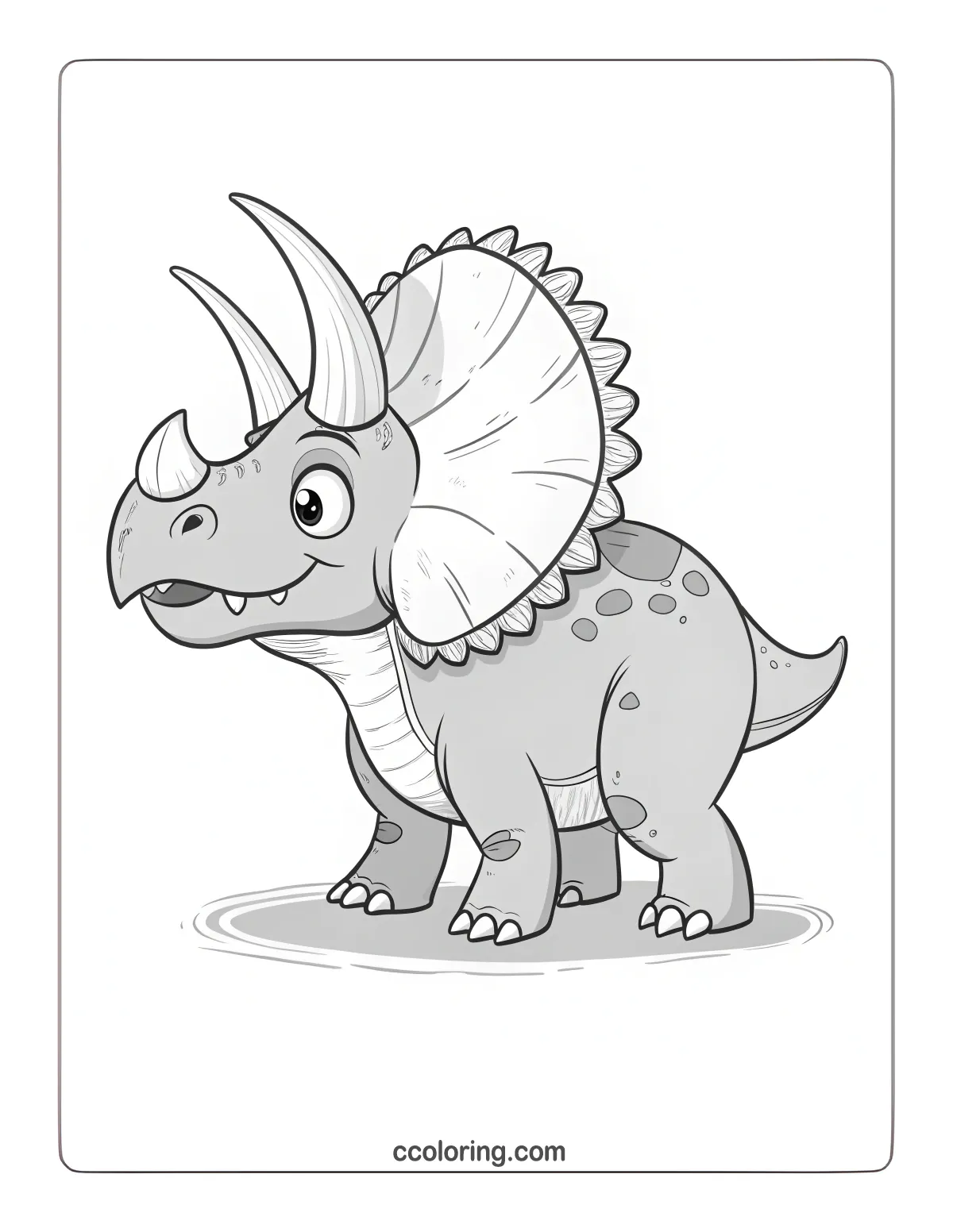 dragon coloring page Torosaurus