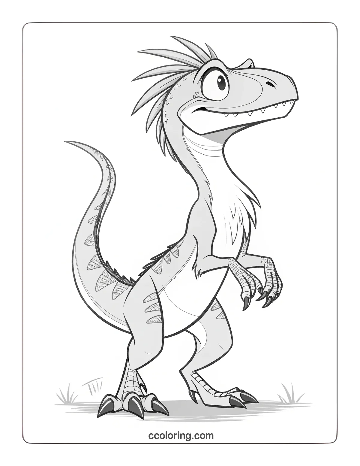 dragon coloring page Utahraptor