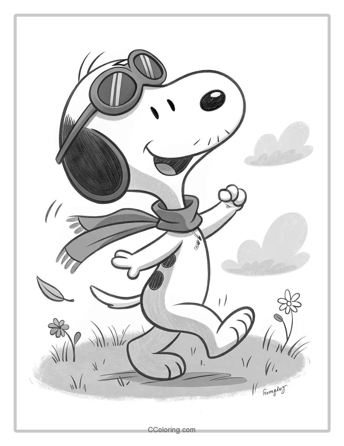 snoopy Monochrome Cool Dog Scenes