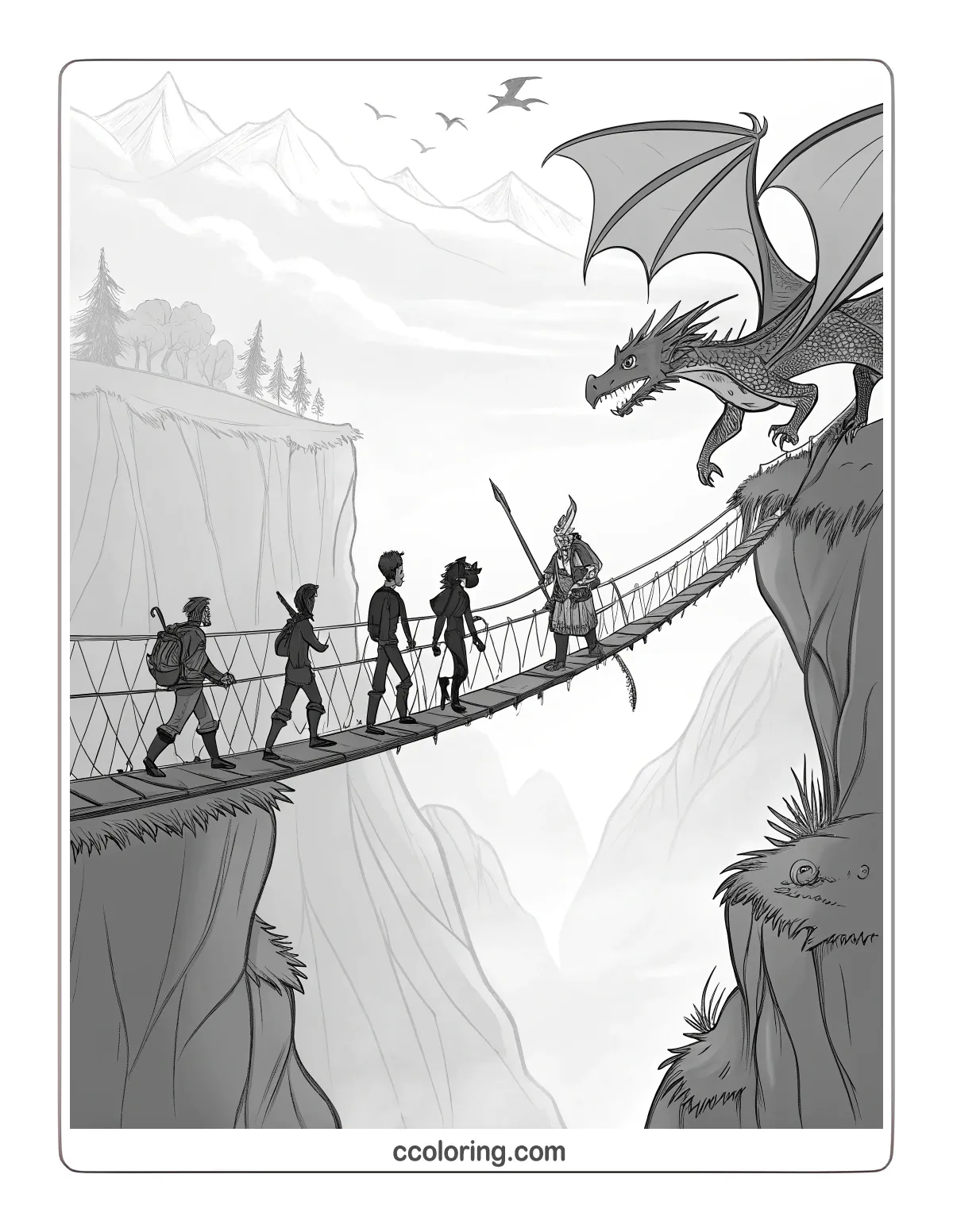the gang and their dragons on a quest